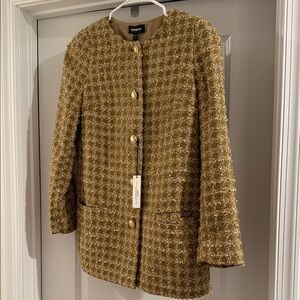 NWT Express Women's Gold Tweed Jacket - size medium